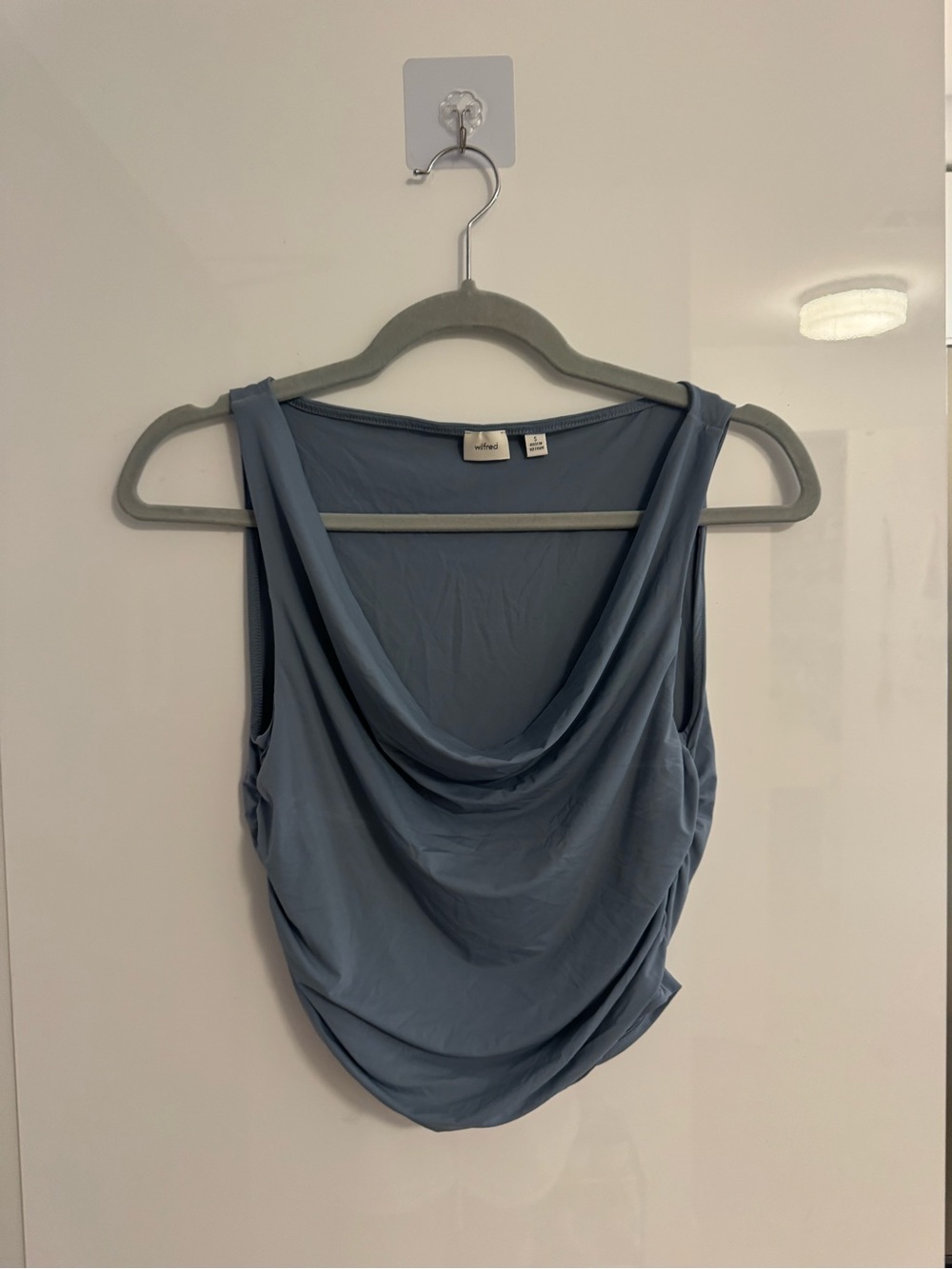 Wilfred Draped Cowl Camisole in Dusty Blue